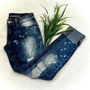 Almost Famous Bleached Distressed Skinny Jeans - Size 0 (25" waist)